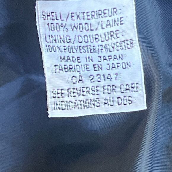 Talbots Women’s Navy Blue 100% Wool Fitted One Button Blazer Size 10 - Picture 12 of 12